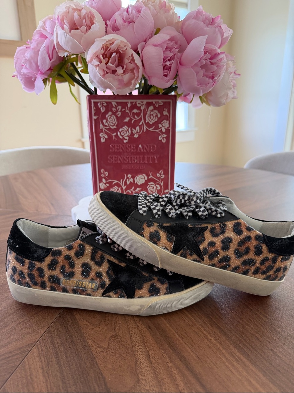 Authentic Golden Goose Crystal Leopard  Superstars- 37